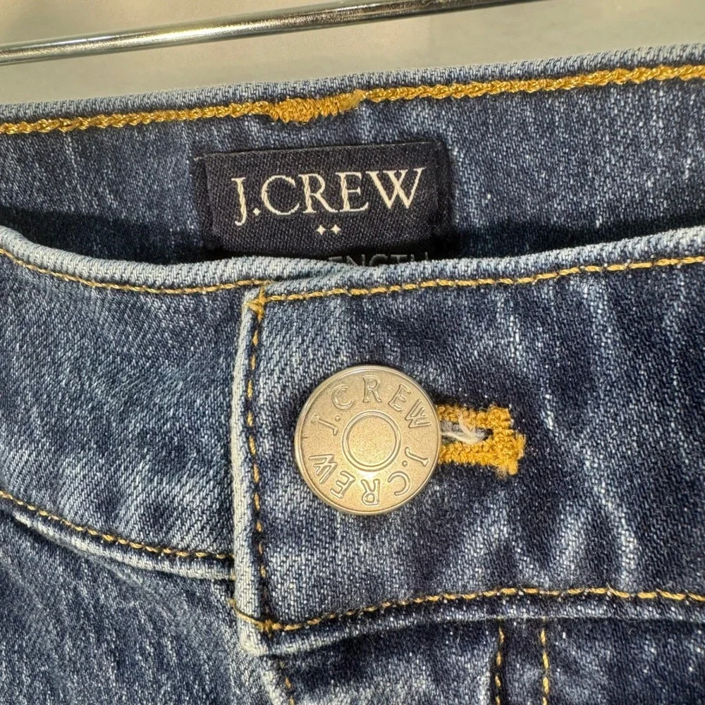 J.Crew Womens Denim Jeans - 29 P Blue Crop Straight Leg High Rise Casual Comfort